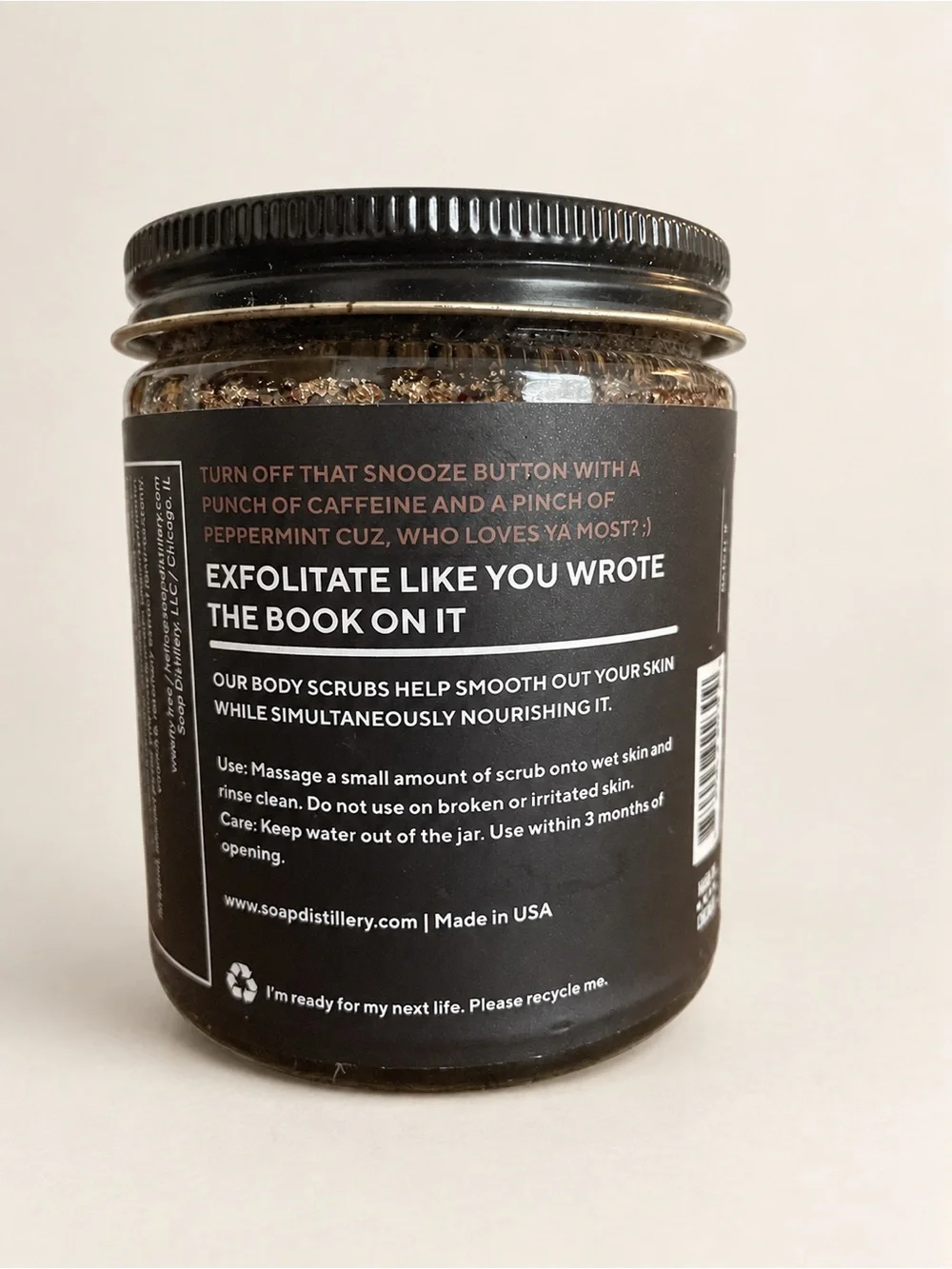 New Soap Distillery Iced Coffee *Fair Trade* Body Scrub Discontinued Jar 275g